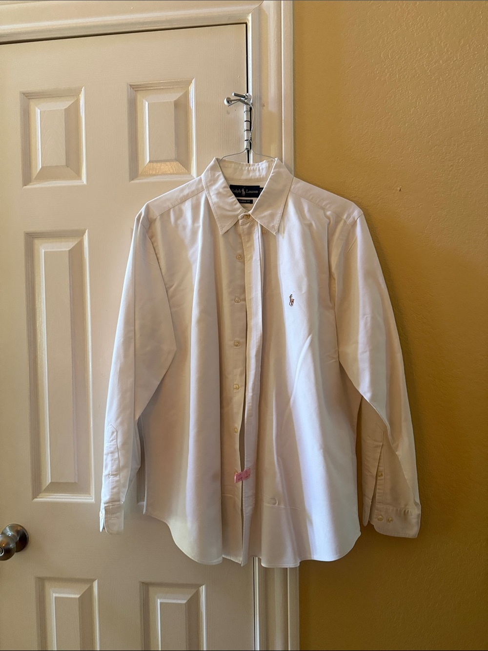 Polo by Ralph Lauren White Men's Long-Sleeve Dress Shirt